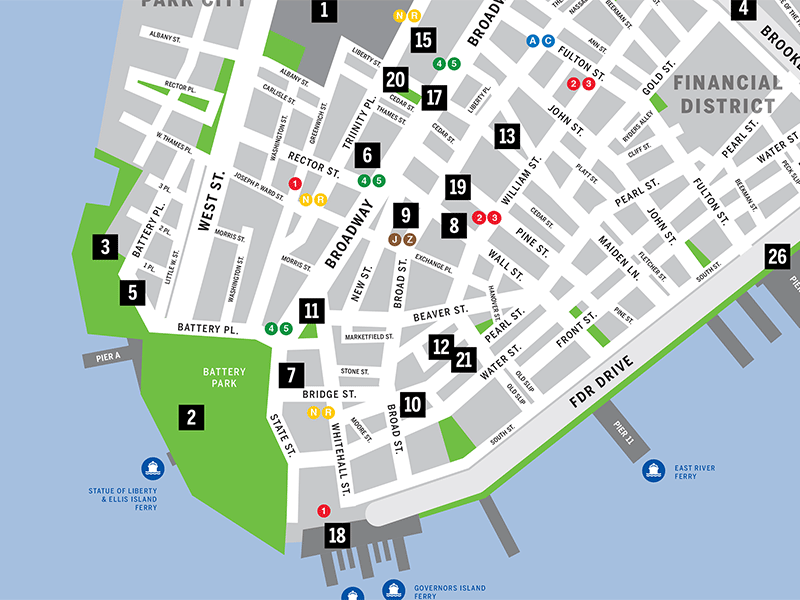 Downtown NYC Map