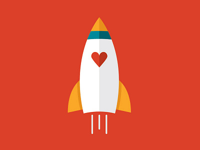 Rocket Illustration exploration heart illustration jet love rocket rocket ship space spaceship takeoff vector