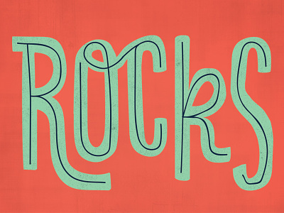 Hand-Lettering Rocks hand lettering lettering rocks script texture type typography vintage