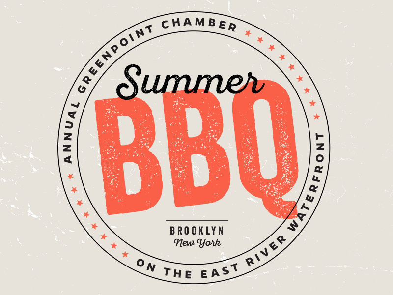 Summer BBQ Invitation bbq brooklyn distressed invitation invite orange summer texture