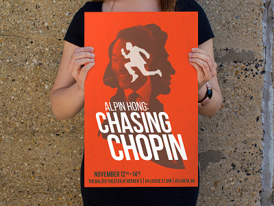 Alpin Hong: Chasing Chopin Poster concert gig poster graphic design piano poster print theatre typography