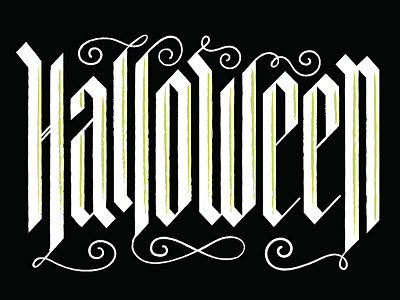 Halloween Calligraphy calligraphy halloween hand lettering lettering october spooky type typography