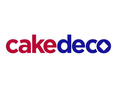 Cakedeco Rebrand bakers blue branding cake clean diamond logo modern rebrand red