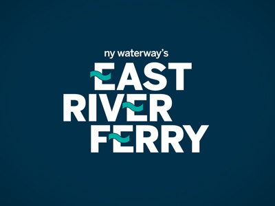 East River Ferry Logo blue branding brooklyn east river ferry identity logo nautical nyc typography
