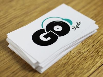 GoRadio Business Cards branding goradio identity logo typography