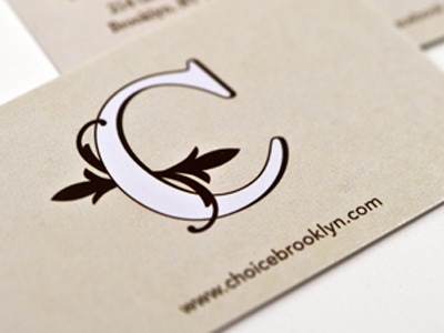 Choice Brooklyn Business Cards branding identity logo typography