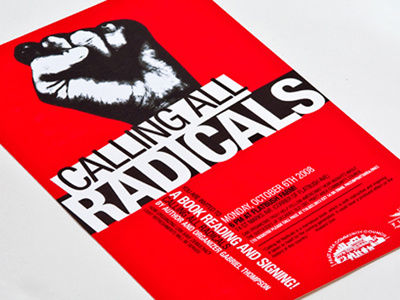 Calling All Radicals Poster graphic design poster typography