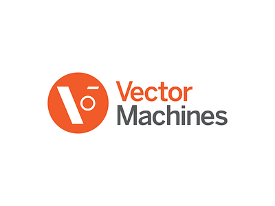 Vector Machines Identity branding icon identity logo orange v