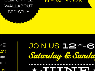 SONYA Studio Stroll 2012 Poster black brooklyn poster typography yellow