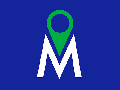 Metro Tours Icon Concept blue branding branding agency branding and identity branding concept city tour futura green m letter map pins new york city nyc site seeing tour guide travel