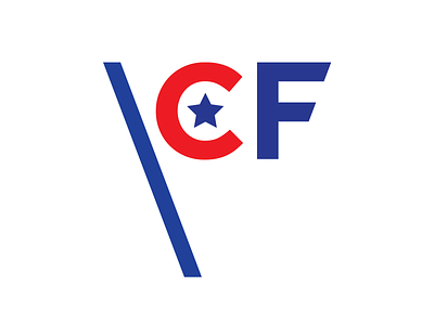 Consumer Freedom america blue branding c flag flat identity logo red typography vector