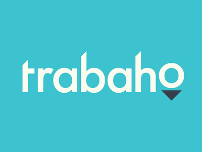 trabaho Identity Concept arrow blue branding concept futura identity logo startup startup branding startup logo typography video