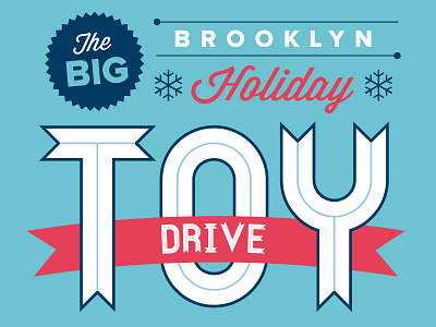 Brooklyn Toy Drive Poster brooklyn holiday poster toy drive typography