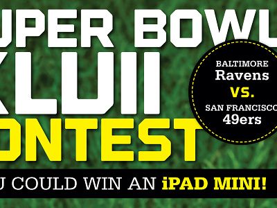 Super Bowl Contest contest giveaway poster super bowl