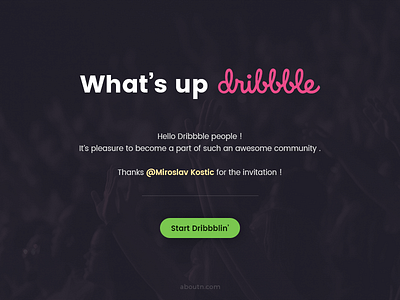 Hello Dribbble