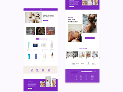 Bliss Skincare and Spa design ui ux