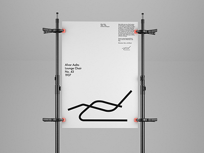 Alvar Aalto Poster alvar aalto futura lines poster simple