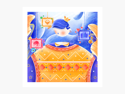 I am THUY affinitydesigner character color cute drawing flat gradient illustration nooveetii pastelcolor sketch sketchings