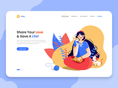 Pety Landing Page Design