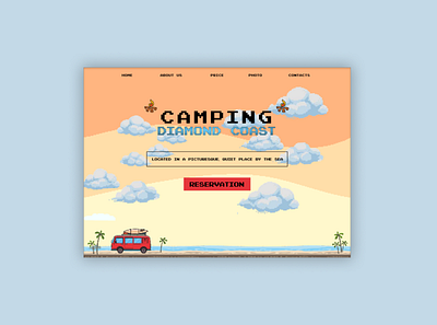 Pixel Camping Concept design ui ux