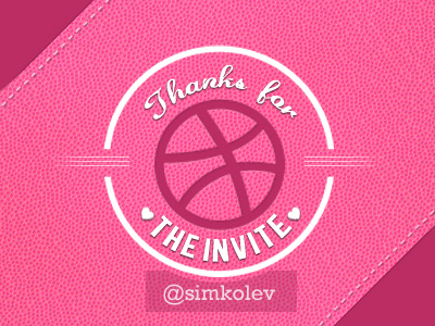My First Shot thanks invitation invite dribbble invite first shot