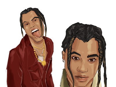 24kgolden digital art illustration portrait