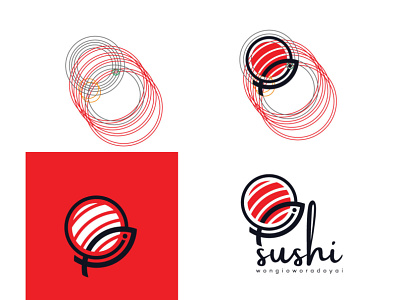 sushi branding design graphic design illustration logo motion graphics typography ui ux vector