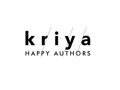 Kriya Happy Authors | ePublishing Brand & Collateral Design blackandwhite branding branding and identity corporate branding design illustration logo logo design logo design branding