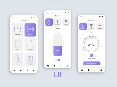 Smart home App branding graphic design ui