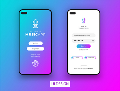 Music app Design graphic design ui