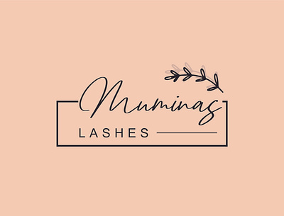 Mumians Lashes (Makeup ) Logo beauty typography