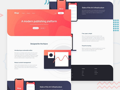 Blogr Landing Page