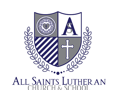 All Saints Lutheran Church & School design illustration logo