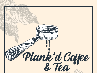 Plank'd Coffee & Tea Logo design illustration logo