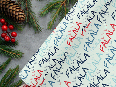 Christmas Wrapping Paper design illustration typography vector