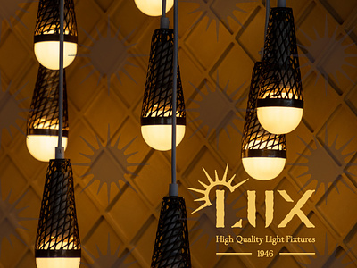 LUX branding design illustration logo typography vector