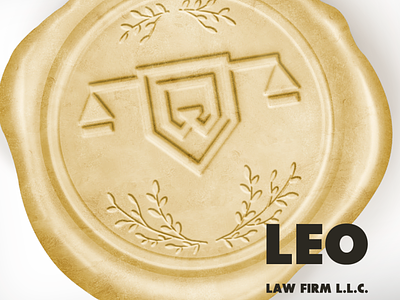 Leo Law Firm branding design illustration logo typography vector