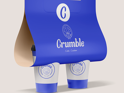Crumble branding design illustration logo typography vector