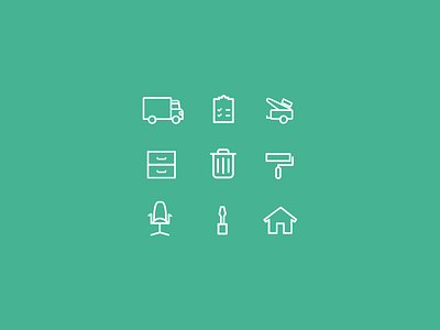 Icons for moving company company design icons logistic moving transport ui webdesign