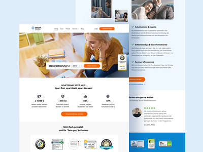 homepage for tax company corporate design designsystem homepage landingpage tax ui ux webdesign website