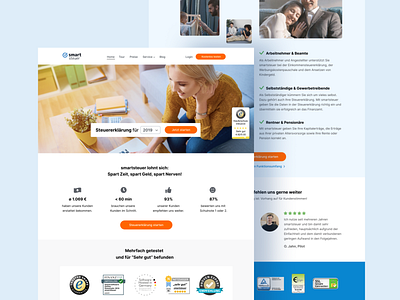 homepage for tax company