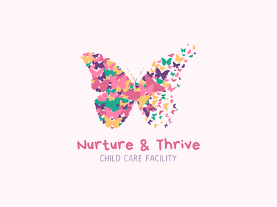 Nurture & Thrive Logo branding design logo