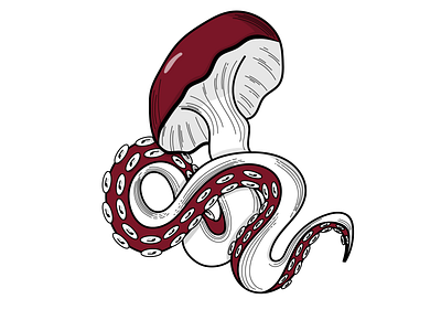 Killer Mushtopus design illustration