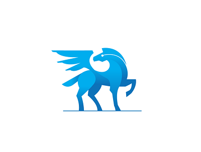 Pegasus Tech animal branding branding concept character gaming gradient icon horse icon logo mascot minimal pegasus software tech logo unconventional vector
