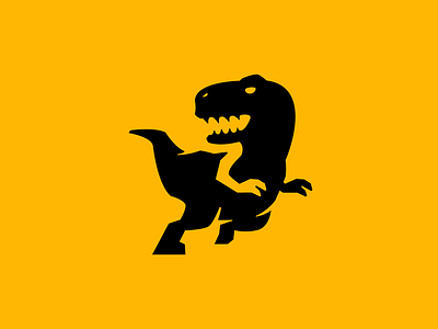 Raptor Dash branding character dinosaur flat gaming jurassic logo mascot minimal modern negative space logo raptor vector