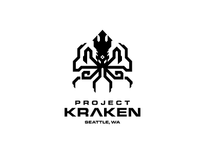 Project Kraken boating branding creature design geometric illustration legend logo mascot minimal monster sail vector