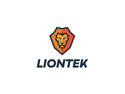 LionTek animal branding cat character design lion logo mark mascot minimal modern vector