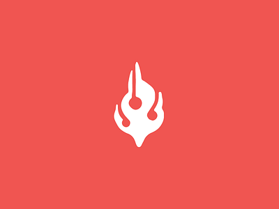 Ancient Fire branding design flame gaming icon logo minimal modern organic rpg tribal vector