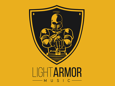Light Armor Music angel armor character gear knight mascot metal music shield sword