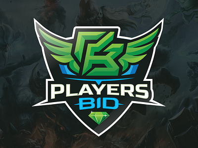 PlayersBid bid gaming modern shield stream twitch wings young youtube